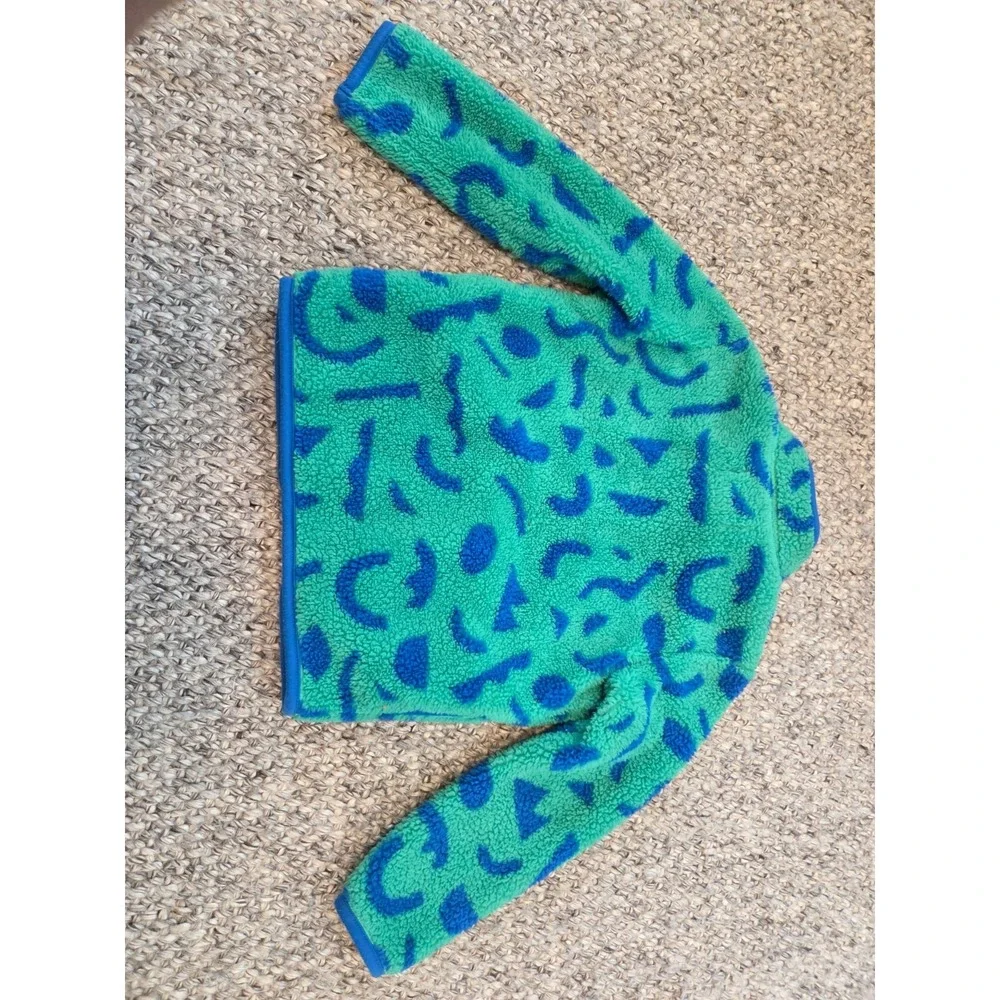 Crayola x Kohl's Full-Zip High Pile Fleece Jacket Green Blue Kids Boys 5T